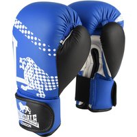 Image of Lonsdale Lion Spar Hook and Loop Training Gloves BlueWhite 14oz